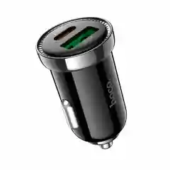 Автомобильное зарядное устройство Hoco Z44 Leading USB+USB Type-C PD + QC3.0 (черное)