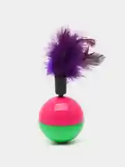 Игрушка для кошек Неваляшка с пером/ когтеточка/ мяч для кошки с пером/ шарик с перьями