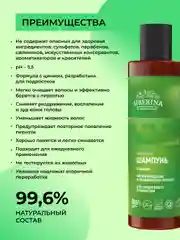 Шампунь Siberina Мягкое очищение и профилактика перхоти для ежедневного применения