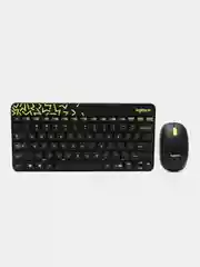 Logitech Комплект мышь + клавиатура беспроводная MK240, Английская раскладка, черный
