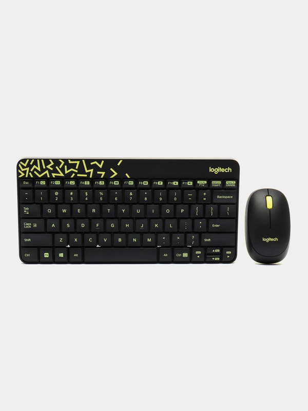 Logitech Комплект мышь + клавиатура беспроводная MK240, Английская раскладка, черный