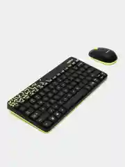 Logitech Комплект мышь + клавиатура беспроводная MK240, Английская раскладка, черный