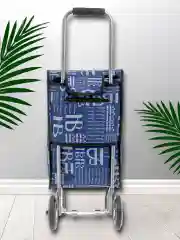 Синий сумка тележка на колесах хозяйственная