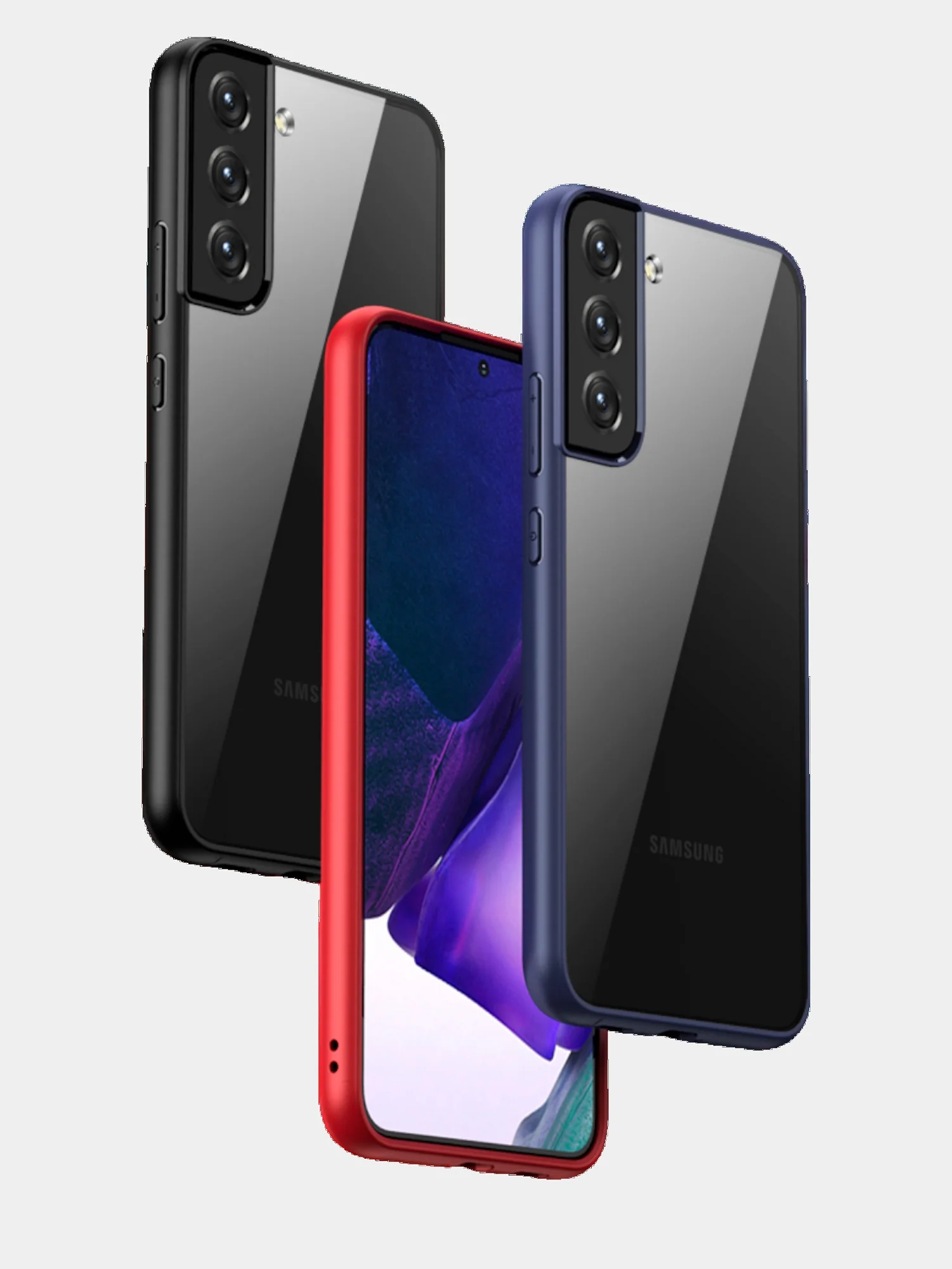 Прозрачный чехол для Samsung S22 Plus / Самсунг S22 + с силиконовым кантом Crystal Case