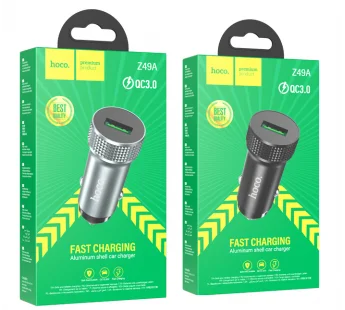 Автомобильное зарядное устройство Hoco Z49A 1USB QC3.0 черное  с 2 USB