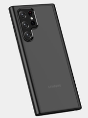 Прозрачный чехол для Samsung S22 Ultra / Самсунг S22 Ультра с силиконовым кантом
