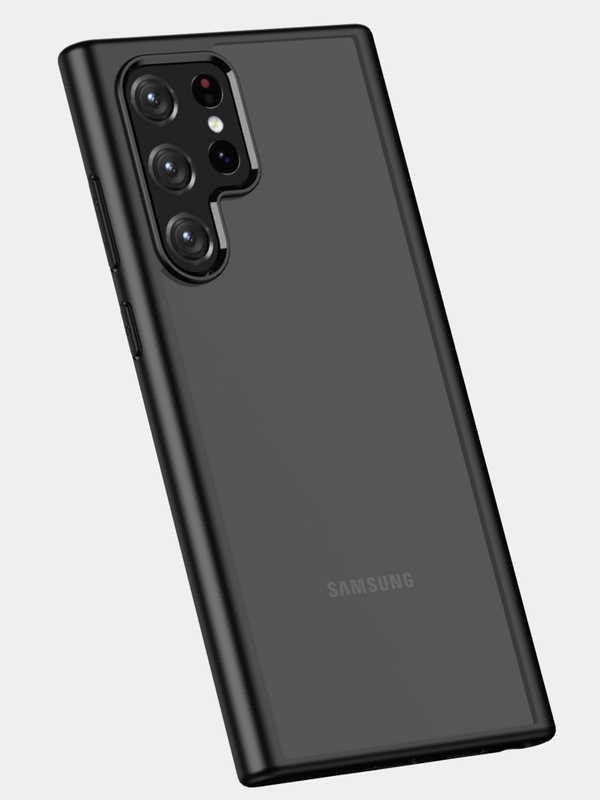 Прозрачный чехол для Samsung S22 Ultra / Самсунг S22 Ультра с силиконовым кантом