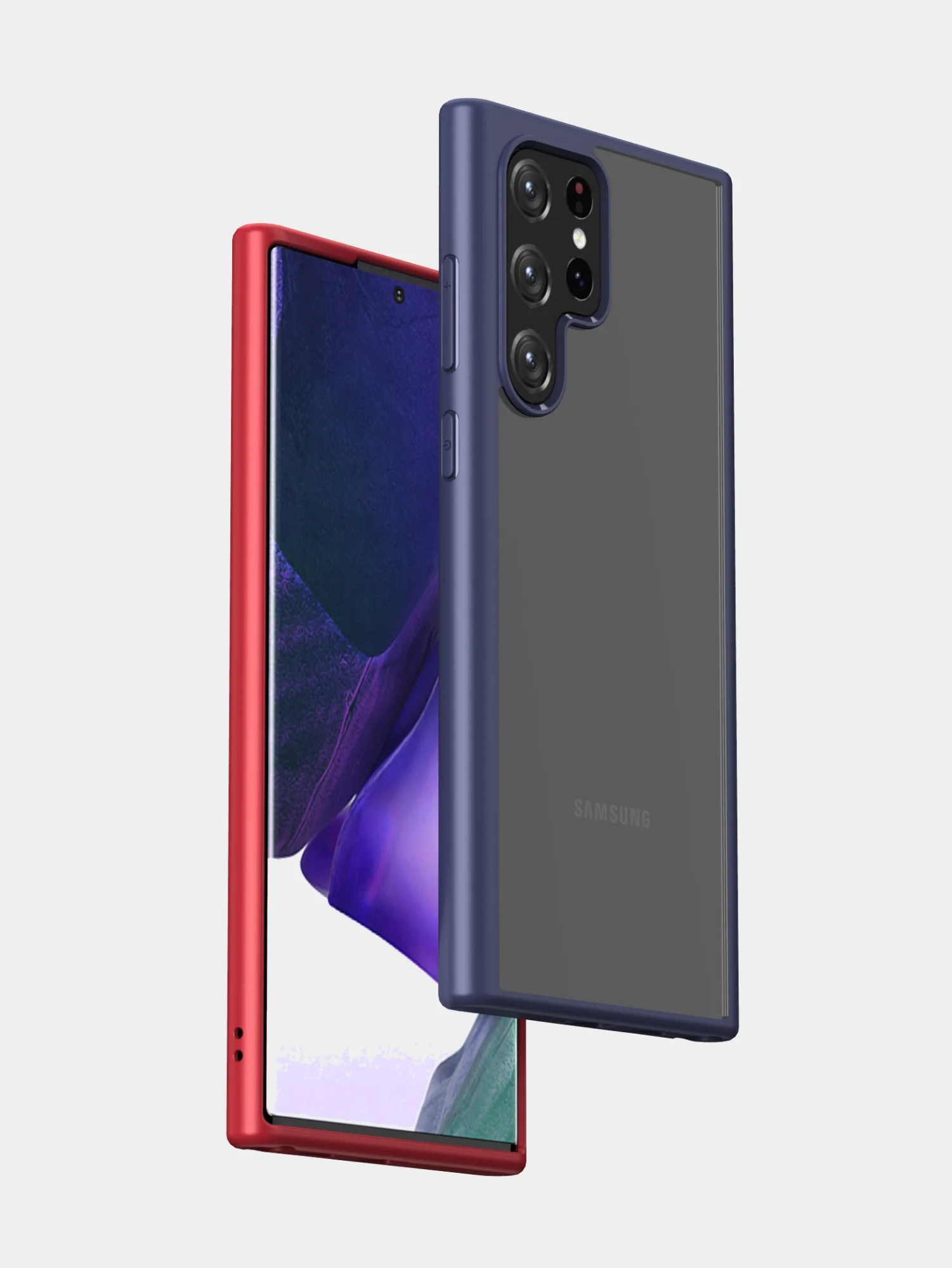 Прозрачный чехол для Samsung S22 Ultra / Самсунг S22 Ультра с силиконовым кантом