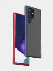 Прозрачный чехол для Samsung S22 Ultra / Самсунг S22 Ультра с силиконовым кантом