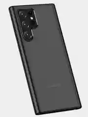 Черный прозрачный чехол для Samsung S22 Ultra / Самсунг S22 Ультра с силиконовым кантом