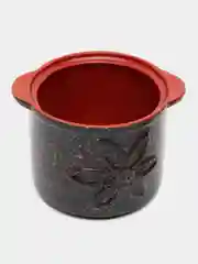 Бордовый кастрюля керамическая, супница, горшок для запекания в СВЧ, духовке, печи. Для сервировки