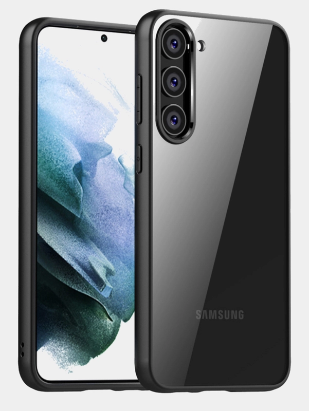 Прозрачный чехол для Samsung S23 / Самсунг S23 с силиконовым кантом Crystal Case