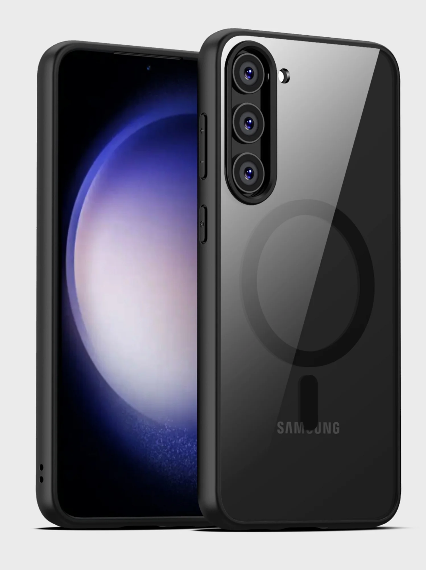 Прозрачный чехол для Samsung S23 / Самсунг S23 с силиконовым кантом Crystal Case