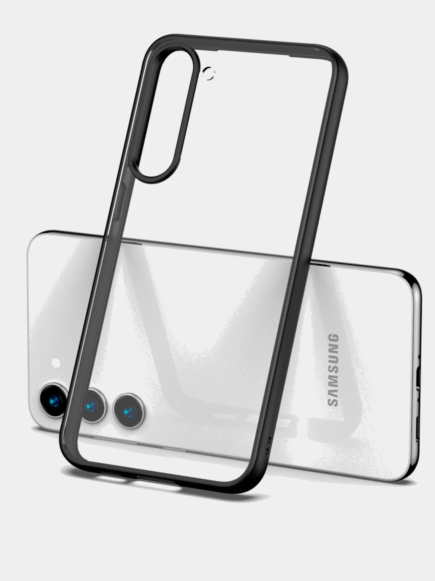 Прозрачный чехол для Samsung S23 / Самсунг S23 с силиконовым кантом Crystal Case