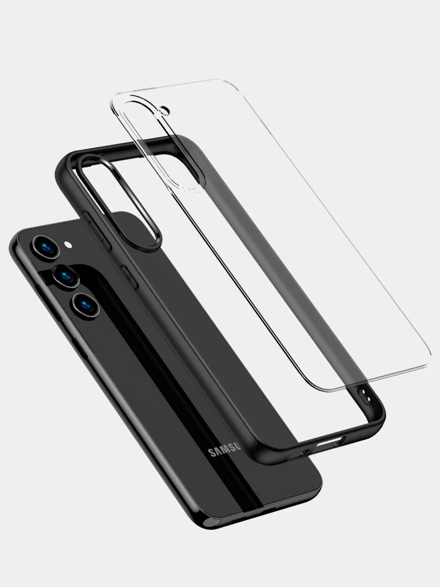 Прозрачный чехол для Samsung S23 / Самсунг S23 с силиконовым кантом Crystal Case