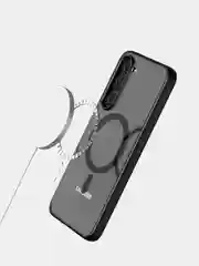 Угольный прозрачный чехол для Samsung S23 Plus / Самсунг S23 + с силиконовым кантом Crystal Case