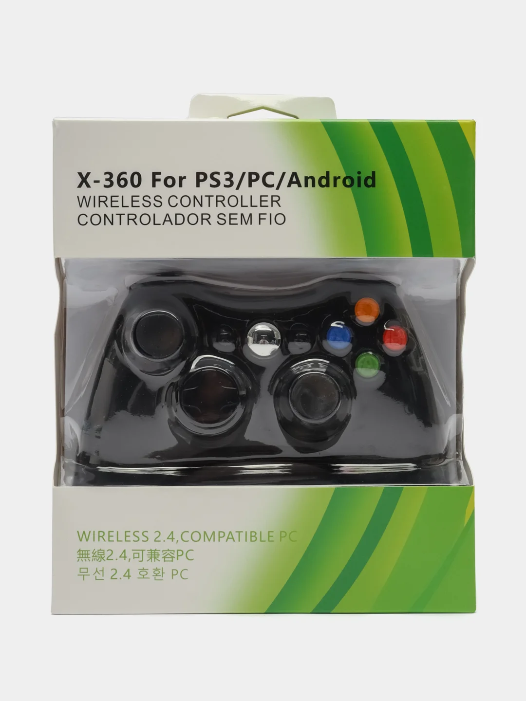 Черный джойстик беспроводной для Xbox 360 / PC / Android