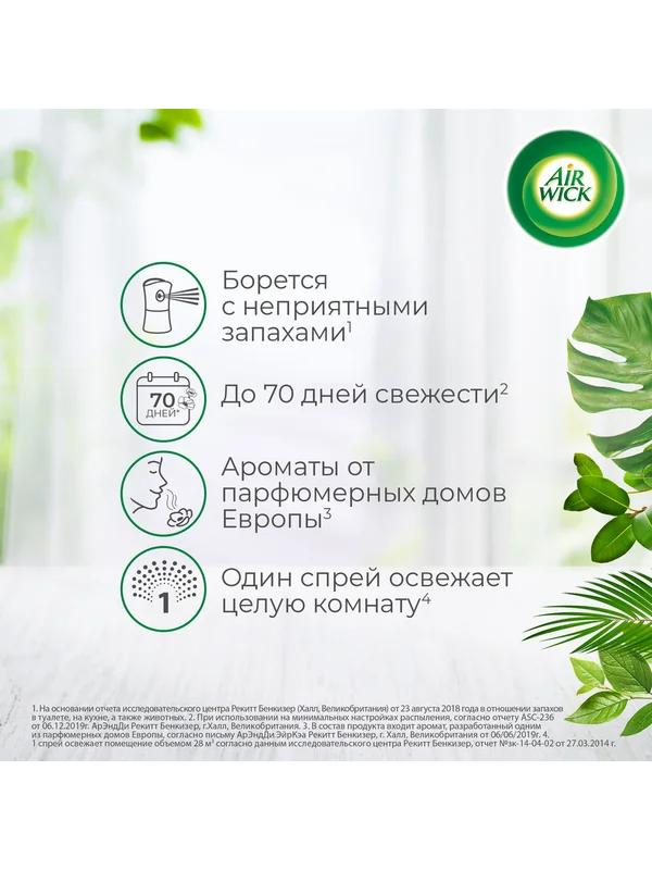 Автоматический освежитель воздуха Air Wick Freshmatic Цветущая сакура, со сменным баллоном