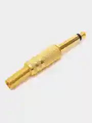 Разъем аудио 6.35мм штекер моно металл на кабель, Gold, Pro Legend