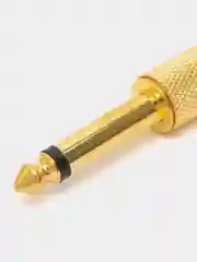 Разъем аудио 6.35мм штекер моно металл на кабель, Gold, Pro Legend