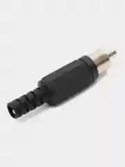 Разъем RCA штекер пластик на кабель, черный, Pro Legend