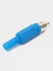 Разъем RCA штекер пластик на кабель, синий, Pro Legend