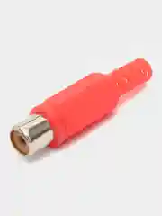 Разъем RCA гнездо пластик на кабель, красный, Pro Legend