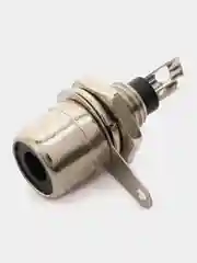 Разъем RCA гнездо металл на корпус, черный, Pro Legend