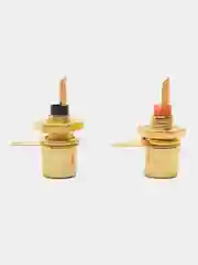 Разъем RCA гнездо металл на корпус, красный и черный, Gold, Pro Legend