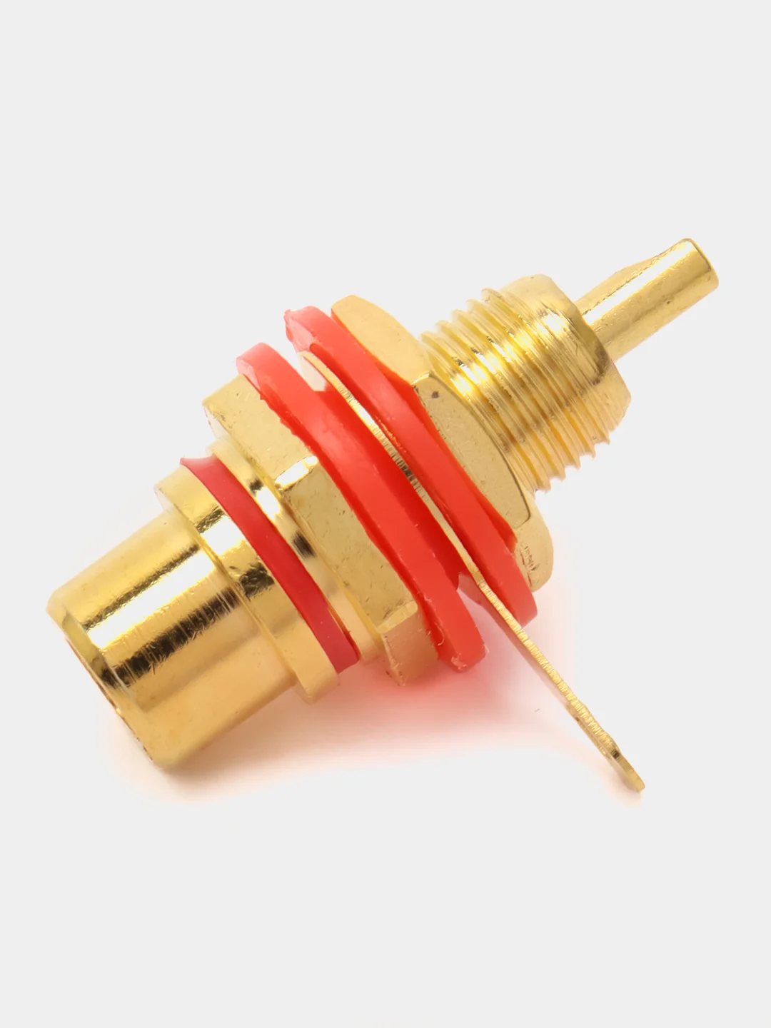 Разъем RCA гнездо металл с изолятором на корпус, красный и черный (2 шт), Gold, Pro Legend