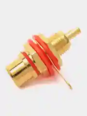 Разъем RCA гнездо металл с изолятором на корпус, красный и черный (2 шт), Gold, Pro Legend