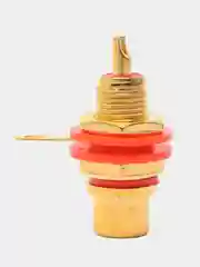 Разъем RCA гнездо металл с изолятором на корпус, красный и черный (2 шт), Gold, Pro Legend