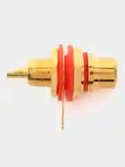 Разъем RCA гнездо металл с изолятором на корпус, красный и черный (2 шт), Gold, Pro Legend