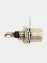 Разъем RCA гнездо металл на корпус, черный, Pro Legend