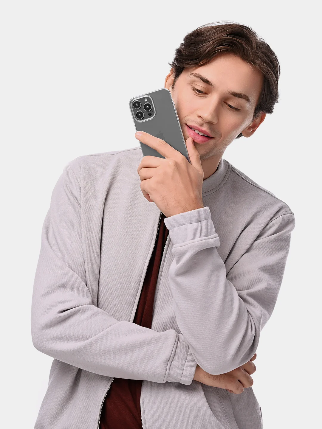 Чехол защитный uBear Tone Case для iPhone 14 Pro Max, текстурированный, прозрачный