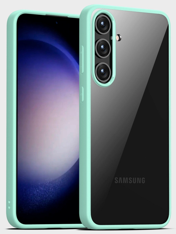 Прозрачный чехол для Samsung S24 / Самсунг S24 с силиконовым кантом Crystal Case