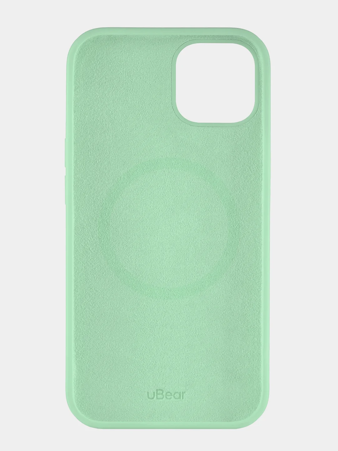 Бирюзовый чехол uBear Touch Mag Сase, Liquid silicone, для iPhone 13, MagSafe Compatible