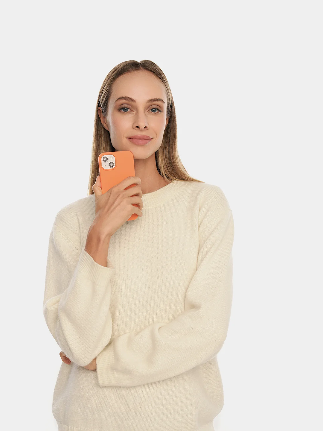 Оранжевый чехол uBear Touch Mag Сase, Liquid silicone, для iPhone 13, MagSafe Compatible