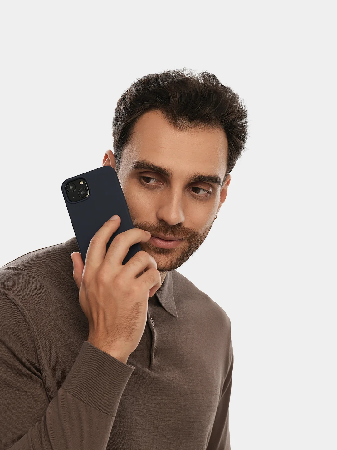 Темно-синий чехол uBear Touch Mag Сase, Liquid silicone, для iPhone 13, MagSafe Compatible