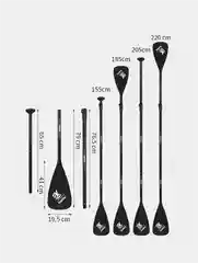 Черный весло многофункциональное для sup-доски, сапборда, sup board, байдарки, каяка
