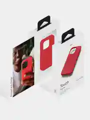 Красный чехол uBear Touch Mag Сase Liquid Silicone для iPhone 13 Pro Max, MagSafe Compatible