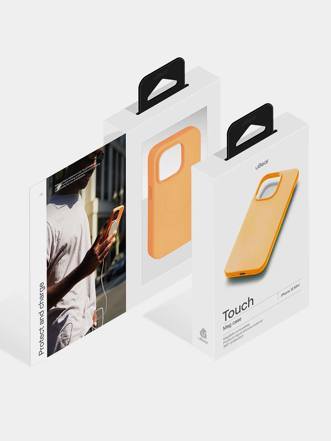 Оранжевый чехол uBear Touch Mag Сase Liquid Silicone для iPhone 13 Pro Max, MagSafe Compatible
