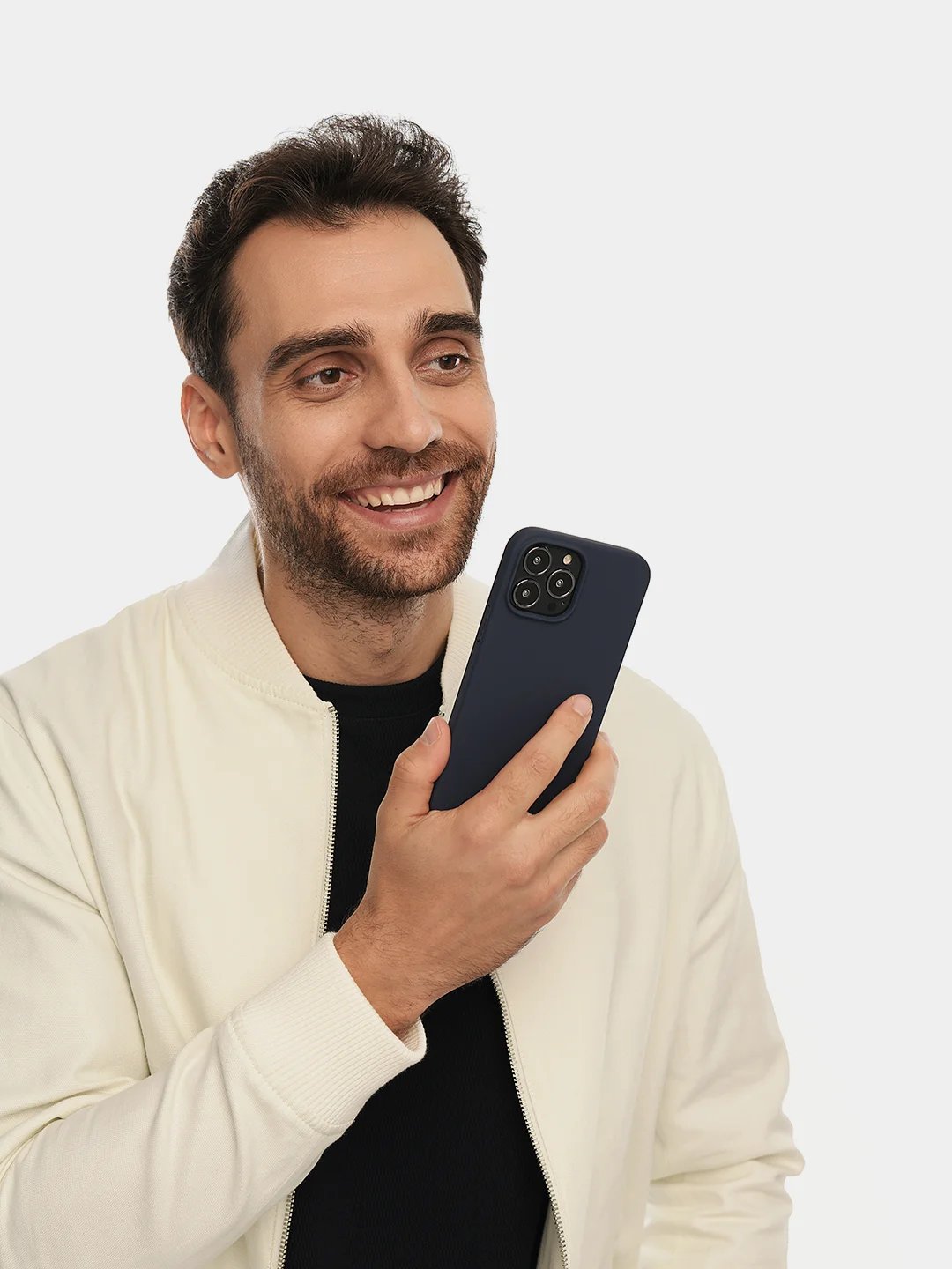 Темно-синий чехол uBear Touch Mag Сase Liquid Silicone для iPhone 13 Pro Max, MagSafe Compatible