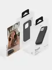 Черный чехол uBear Touch Mag Сase Liquid Silicone для iPhone 13 Pro Max, MagSafe Compatible