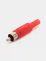 Разъем RCA штекер пластик на кабель, красный, Pro Legend