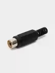 Разъем RCA гнездо пластик на кабель, черный, Pro Legend