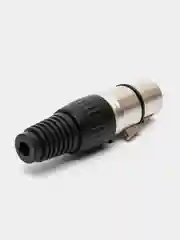 Разъем XLR 3P гнездо металл цанга на кабель, черный, Pro Legend