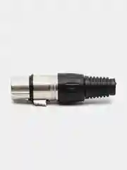 Разъем XLR 3P гнездо металл цанга на кабель, черный, Pro Legend