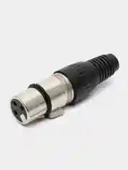 Разъем XLR 3P гнездо металл цанга на кабель, черный, Pro Legend