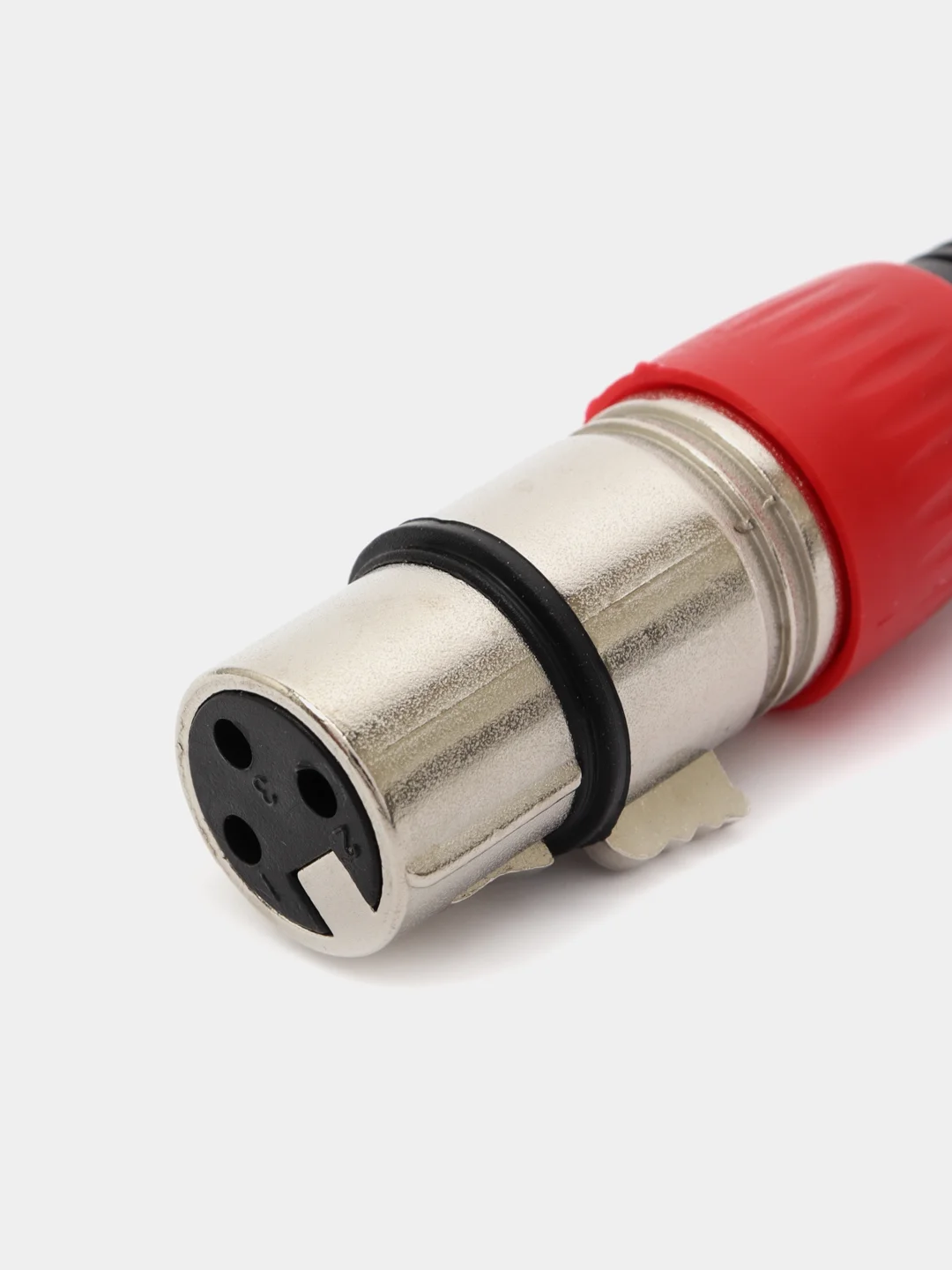 Разъем XLR 3P гнездо металл цанга на кабель, красный, Pro Legend